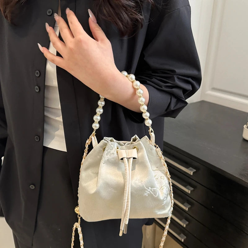 New Chinese Style Fine Embroidery Ladies Handbags Fashion Shoulder Bag Daily Party Tote Handbag For Women Qme