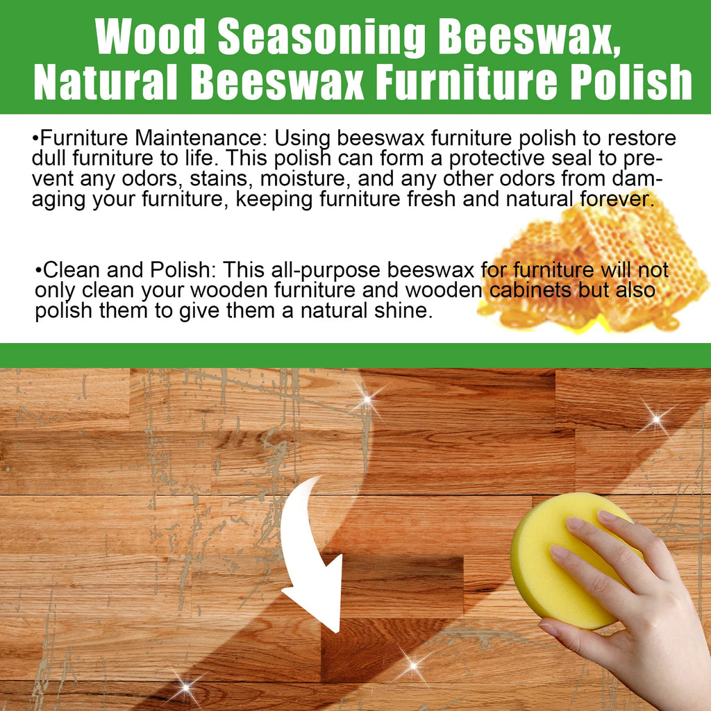 Furniture Polishing Beeswax Wooden Floor Cleaning Maintenance Scratch Removal Waterproof Brighten Care Wax Wood Seasoning Beewax Qme