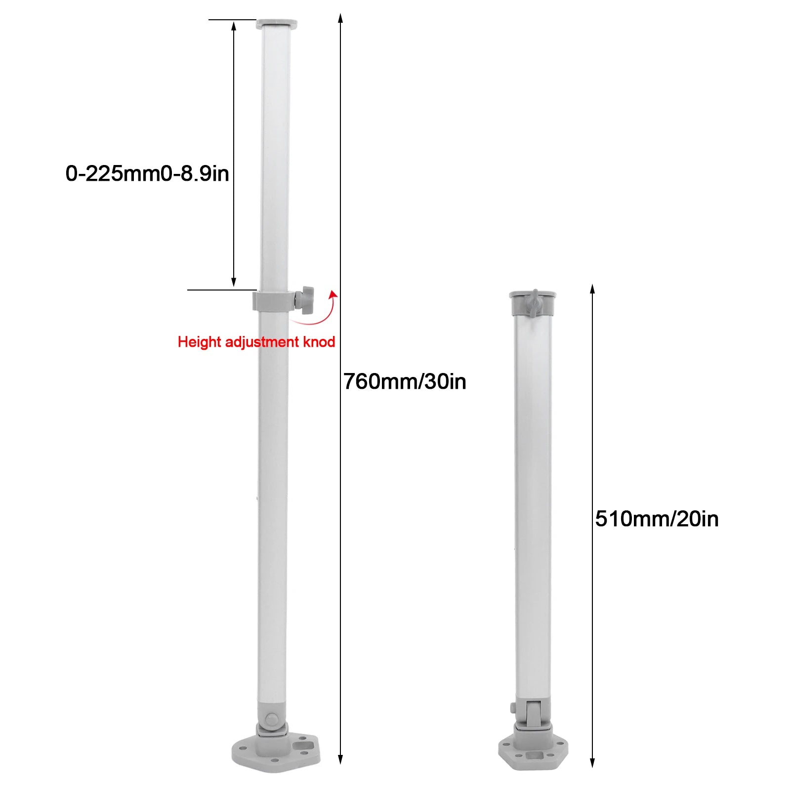 RV Table Stand Oxidation Resistant Telescopic Foldable Height Adjustable Table Leg for Home Qme