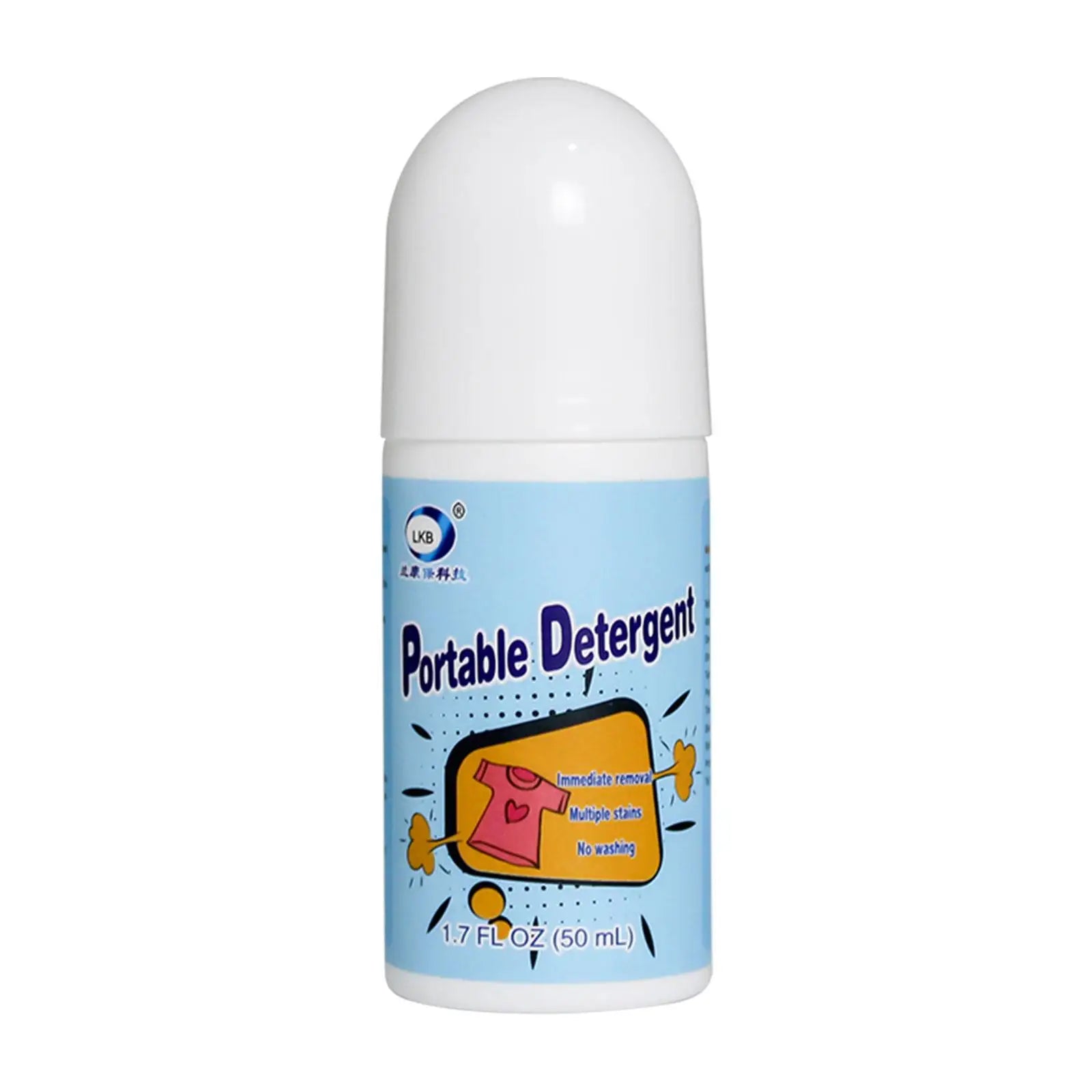 50ml Clothing Stain Removal Rolling Bead Portable Washing-Free Emergency Fast Clear Cleaner for Small Greasy Filth on T-Shirt Qme 1pcs