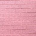 10Pcs 3D Foam Wall Stickers Retro Wallpaper Ceiling Self Adhesive Wallpaper Background Wall Home Decoration Qme pink 10Pcs 77cmX70cm