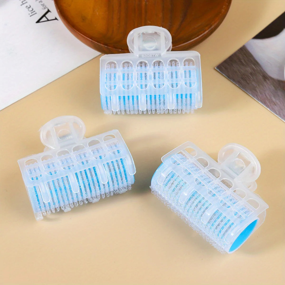 Hair Rollers Bang Roll Curler Plastic Self-adhesive Hair Curling Hairdressing Air Bangs Curls Rollers Styling Hair Tools Qme Blue
