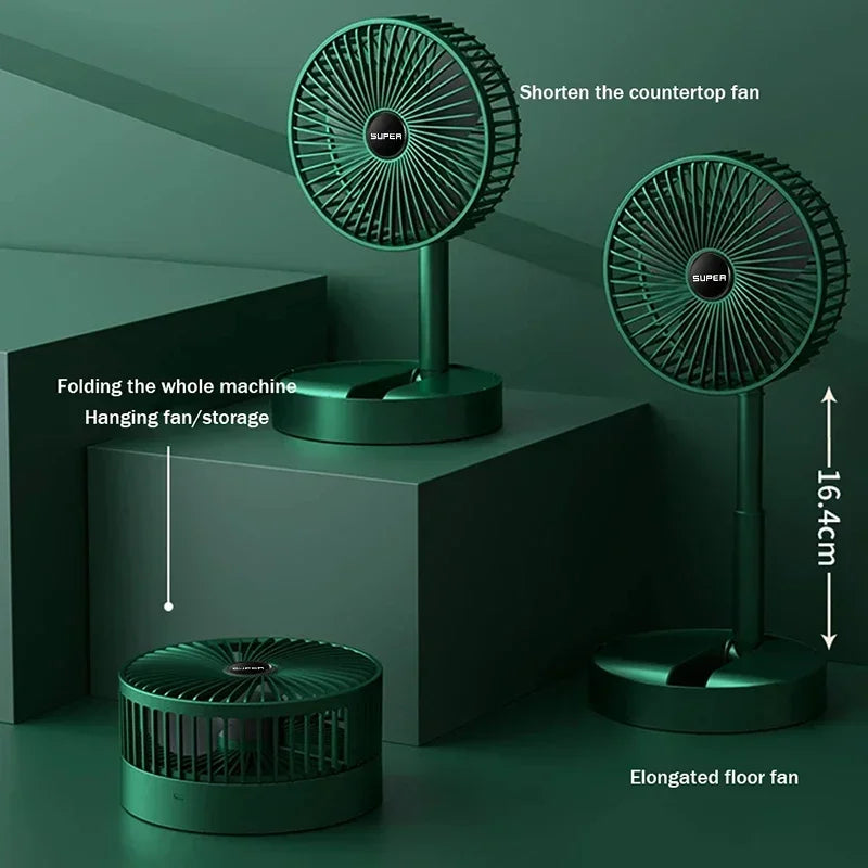 Mini Adjustable Mini Fan Small Cooling Handy Desk Home Office Table Battery USB Rechargeable Portable Electric Fan Qme