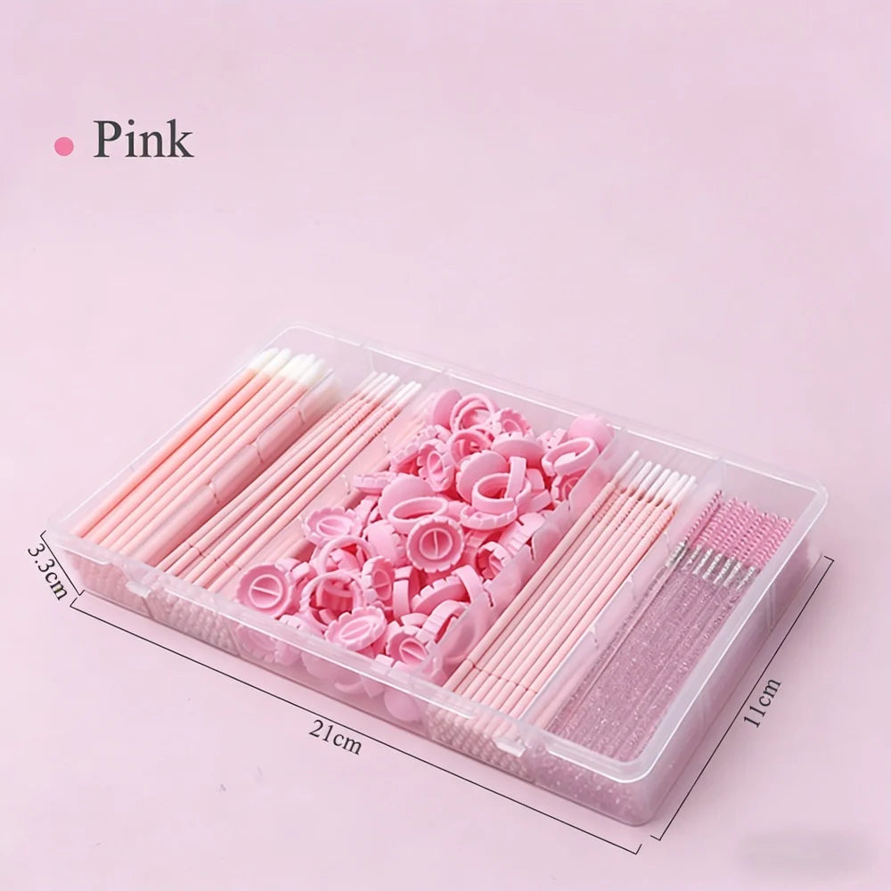 NATUHANA Lash Extension Supplies Disposable Mascara Wands Glue Rings Qme Pink