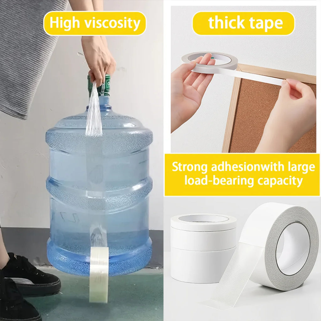 Super Thin Double-Sided Adhesive Tape Transparent Strong Fixation Waterproof Traceless Sticky Mesh for Carpet Grid Pattern Qme