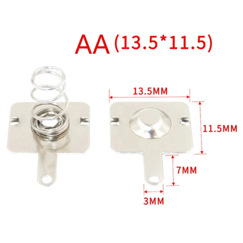 20 DIY Accessory AA AAA Battery Box Positive Negative Sheets Spring Qme AA 13.5X11.5MM