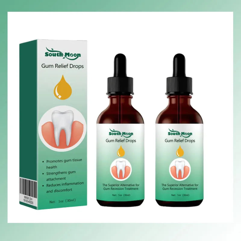 Gum Repair Drops Relieve Receding Gingival Swelling Gum Cleaning Care Oral Periodontal Hygiene Remove Yellow Remove Stain Qme 2pc