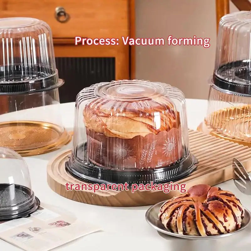Round Shape Cheese Mousse Packing Boxes Food 4 6 8 Reusable Qme