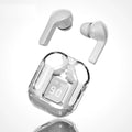 LED Power Digital Display Air 31 Wireless Bluetooth Earphone Sports Stereo Transparent design Hifi good Sound quality For Phone Qme WHITE