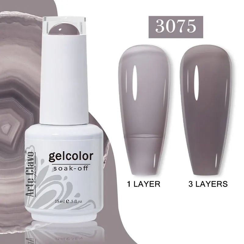 Arte Clavo Gel Nail Polishes Pink Nude Hybrid Lak Manicure