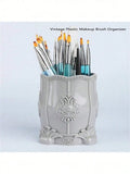 Art Storage Box Plastic Makeup Brush Cleaner Pen Holder Lipstick Qme grey