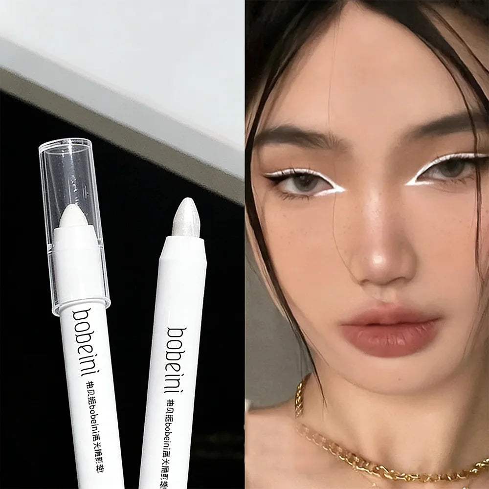 Shimmering Highlight Stick Glitter White Eyeshadow Pencil Bright Eyes Qme