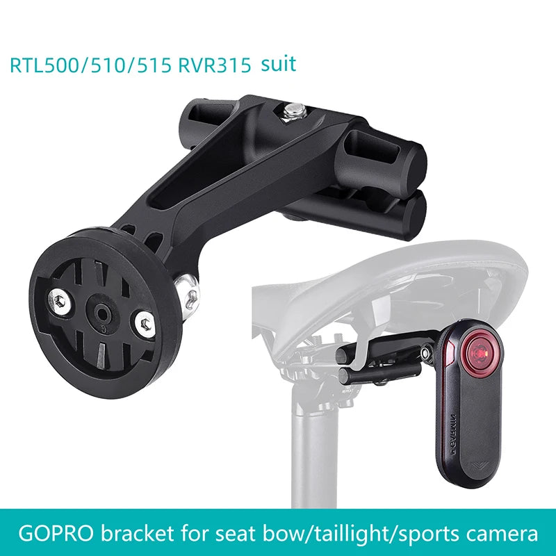 Bicycle Rail Rear Light Bracket Radar Sports Camera Seat-post Mount Qme