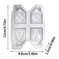 House Silicone Mold Resin 4-Cavity Christmas Mould Epoxy Plaster Qme Pure White China Mainland