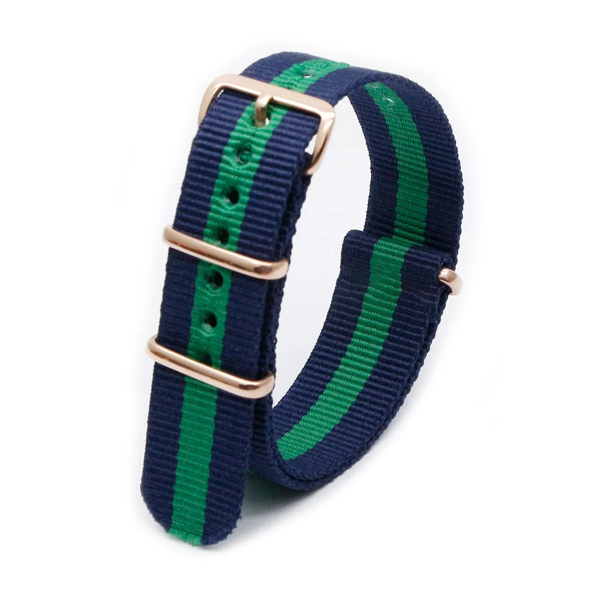 Luxury Nylon Watch Band Rose Gold Metal Buckle Durable Sweatproof Watch Strap 18/20/22/24MM Fashion Wristband For Men Women Qme