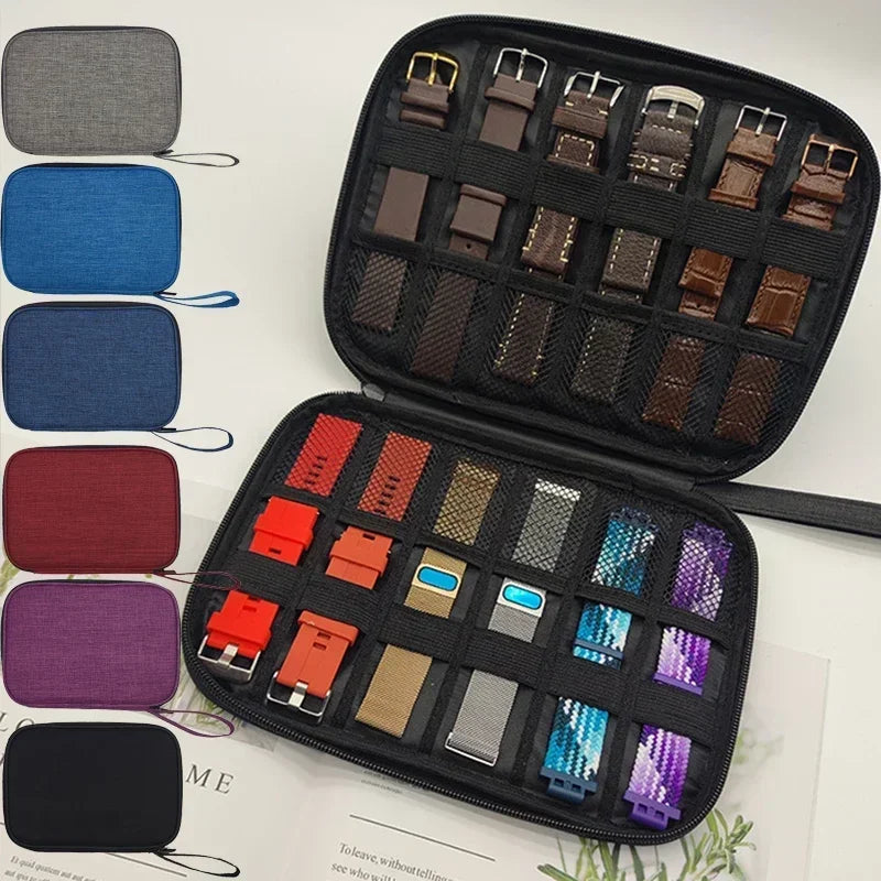 bag Multifunction Travel Carrying for Watch Strap Storage Bag Pouch Portable Case Box for Data cable 300D waterproof fabric Qme
