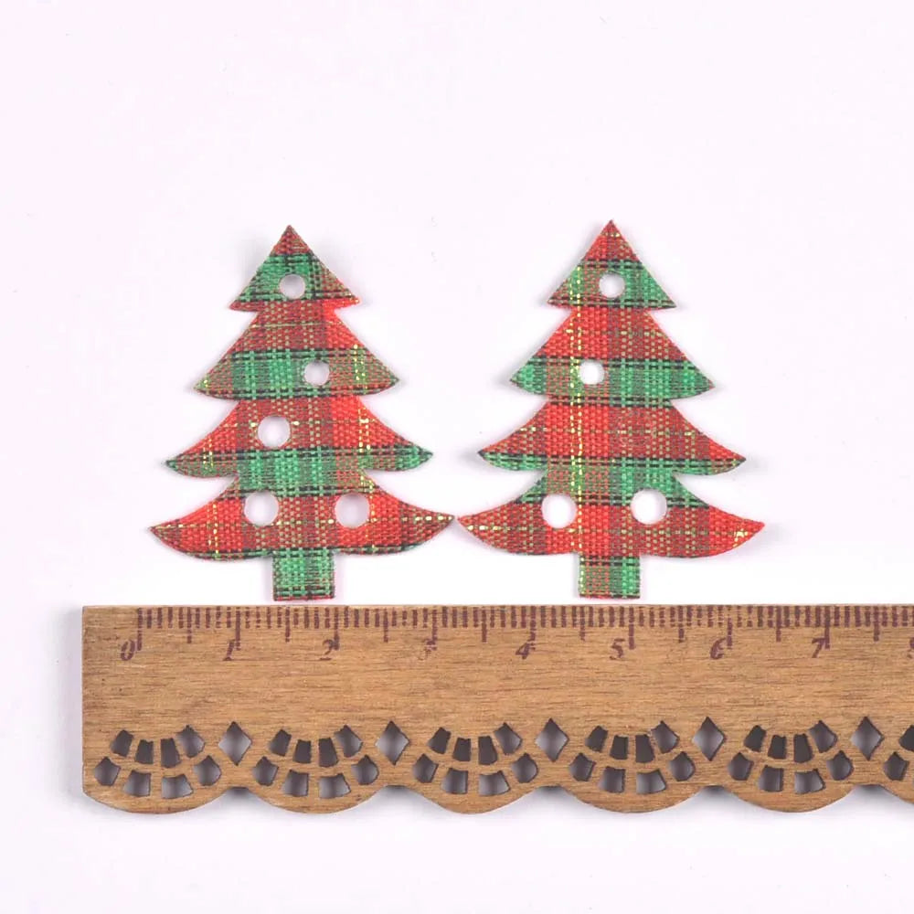 50Pcs Cute Glitter Elk Snowflakes Christmas Tree Patches For Clothes Stick-On Appliques DIY Kids Hairpin Bowknot Accessories Qme 11