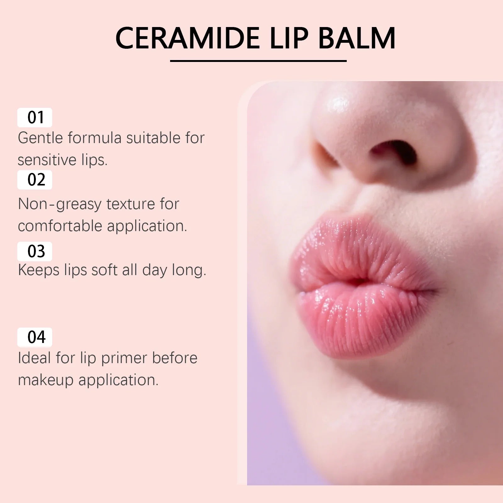 Ceramide Lip Balm Brightening Lips Lighten Lip Melanin Daily Moisturizing & Hydrating Repair Dry Chapped Lips Protection Qme