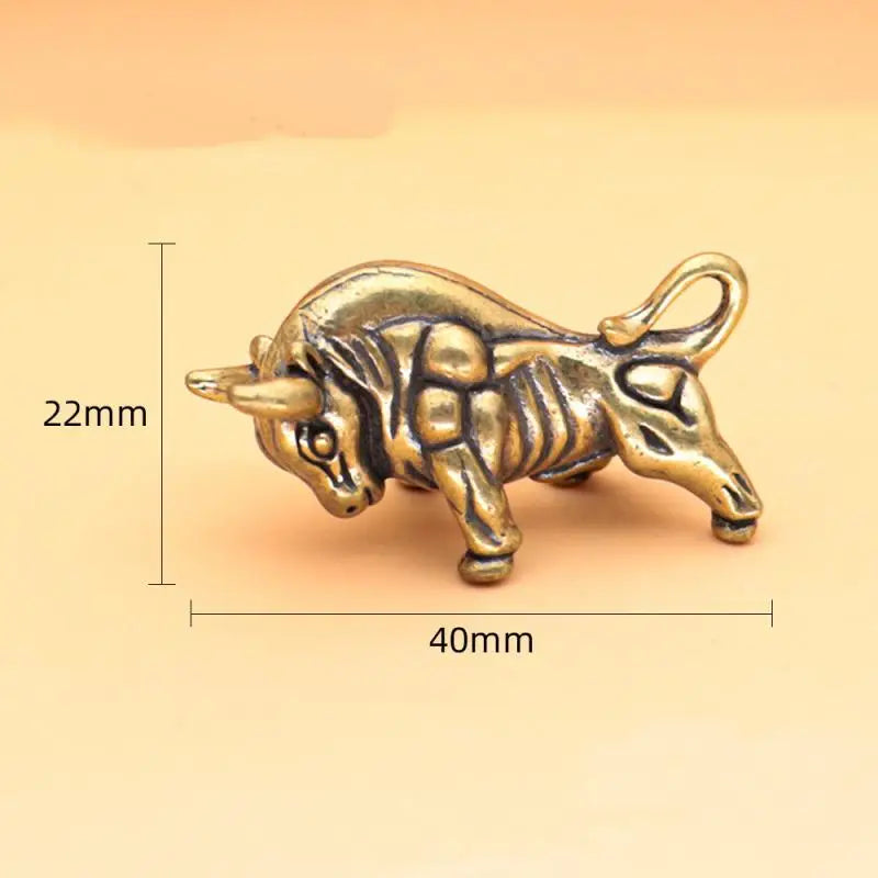 Figurine Miniature Ornament Brass Bullfighting Statue Home Office Qme A2