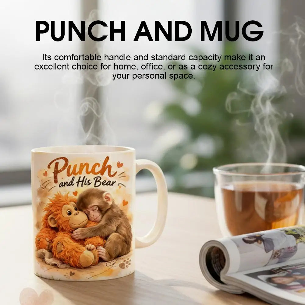Protect Punch Monkey Coffee Mugs Novelty Funny Little Ceramic Mug Tea Qme