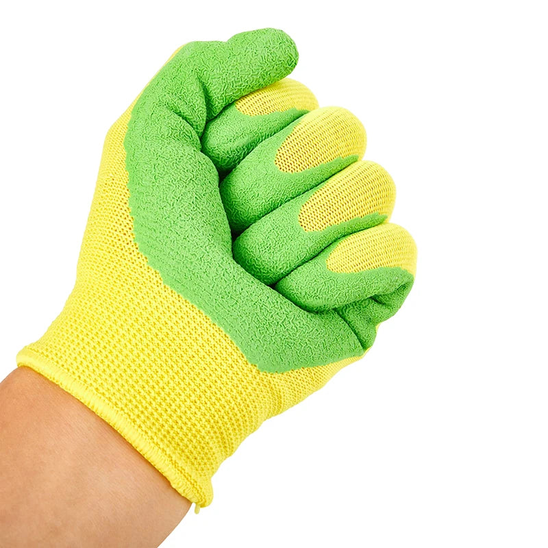 1Pair Breathable Children Gardening Gloves Durable Waterproof Anti Qme