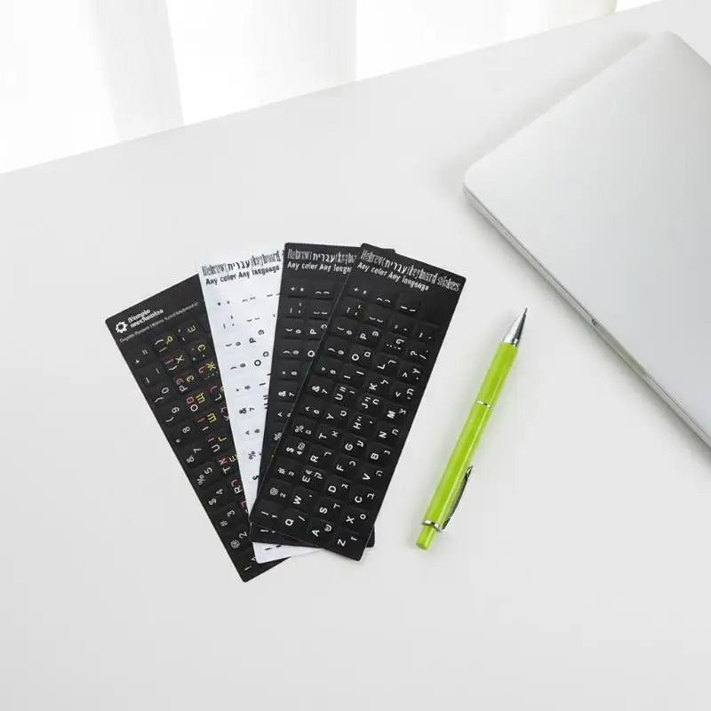 Hebrew Keyboard Stickers Button Alphabet Protective Film Qme