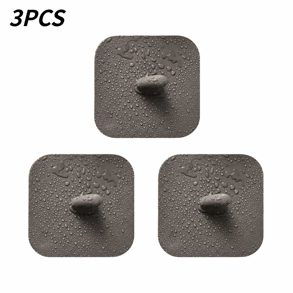 1/3pcs Eco-friendly Silicone Drain Pad Anti-odor Water Stopper Sewer Cover Practical Accessory for Bathroom and Toilet Drainage Qme gray 3pcs