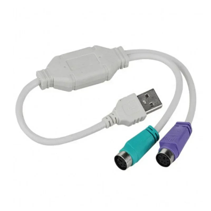 2pcs USB Male To PS/2 PS2 Female Converter Cable Cord Converter Adapter Keyboard Computer Cables & Connecting Hardware Cables Qme