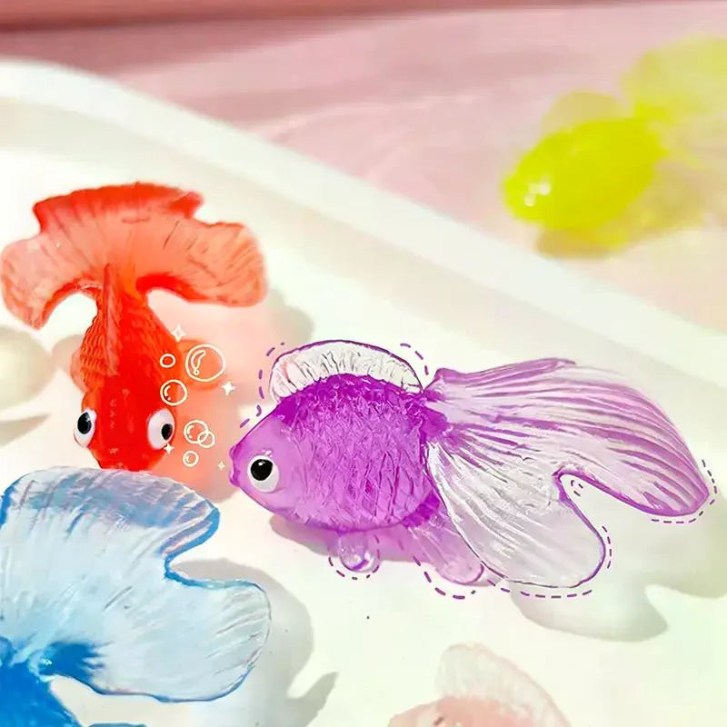 10/20/PCS Artificial Aquarium Goldfishes Fake Rubber Fish Ornament Realistic Moving Floating Fish Cat Toy Pet Supplies Qme