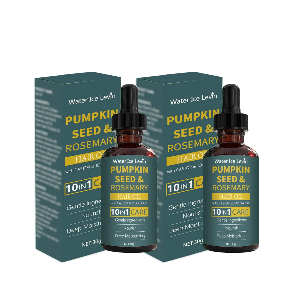 Pumpkin Seed & Rosemary Hair Oil 10-in-1 Care for Deep Nourishing & Moisturizing,Gentle Formula for All Hair Types Qme army green 30ml