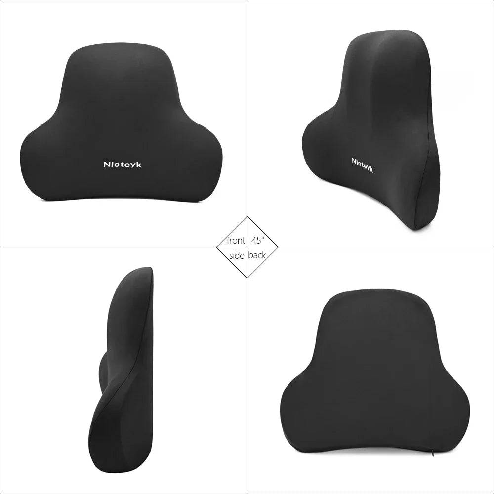 Memory Foam Car Neck Cushion Car Lumbar Support For Car Supplies Universal Neck Pillow Waist Cushion Car Seat Car Accessories Qme