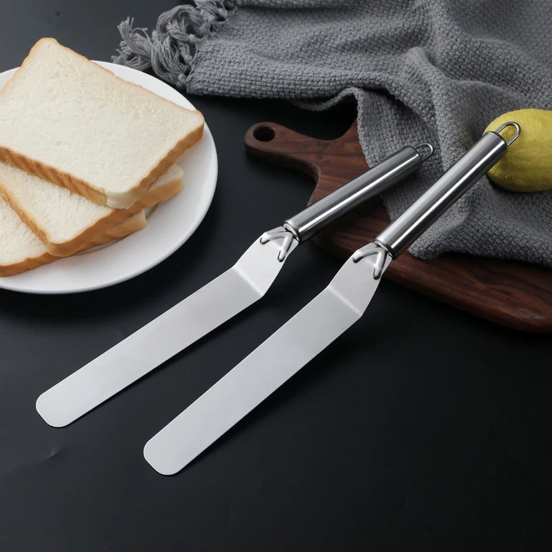 6 8 Stainless Steel Cream Icing Frosting Spatula Cake DIY Decorating Qme