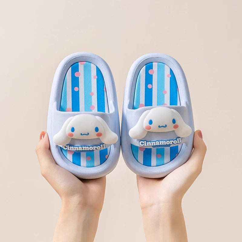 Hello Kitty Kuromi Cartoon Flip-Flops Cute, Non-Slip Flip-Flops for Students Melody Lightweight Flip-Flops for Home and Bat Qme