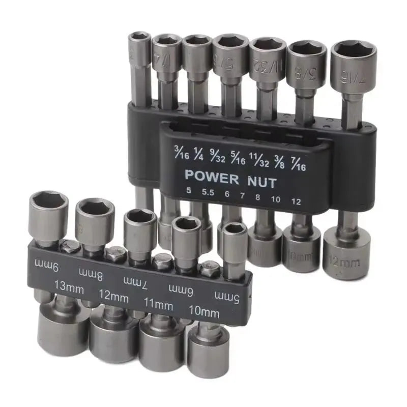Powerful Socket Inner Hexagonal Wrench Hexagonal Handle Screwdriver Socket Extension Rod Pneumatic Screwdriver Insert Tool Set Qme