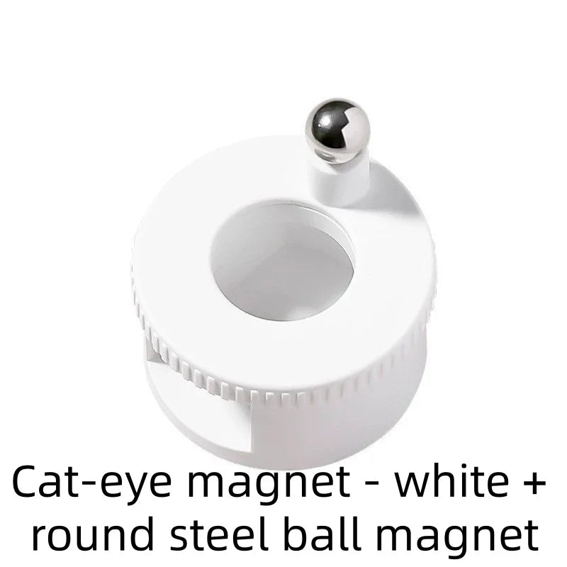 Rotating Automatic Glass Bead Cat's Eye Magnet Beginner Friendly Super Strong Magnet Rotating Cat Eye Nail Magnet Qme 1pcs white