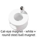 Rotating Automatic Glass Bead Cat's Eye Magnet Beginner Friendly Super Strong Magnet Rotating Cat Eye Nail Magnet Qme 1pcs white