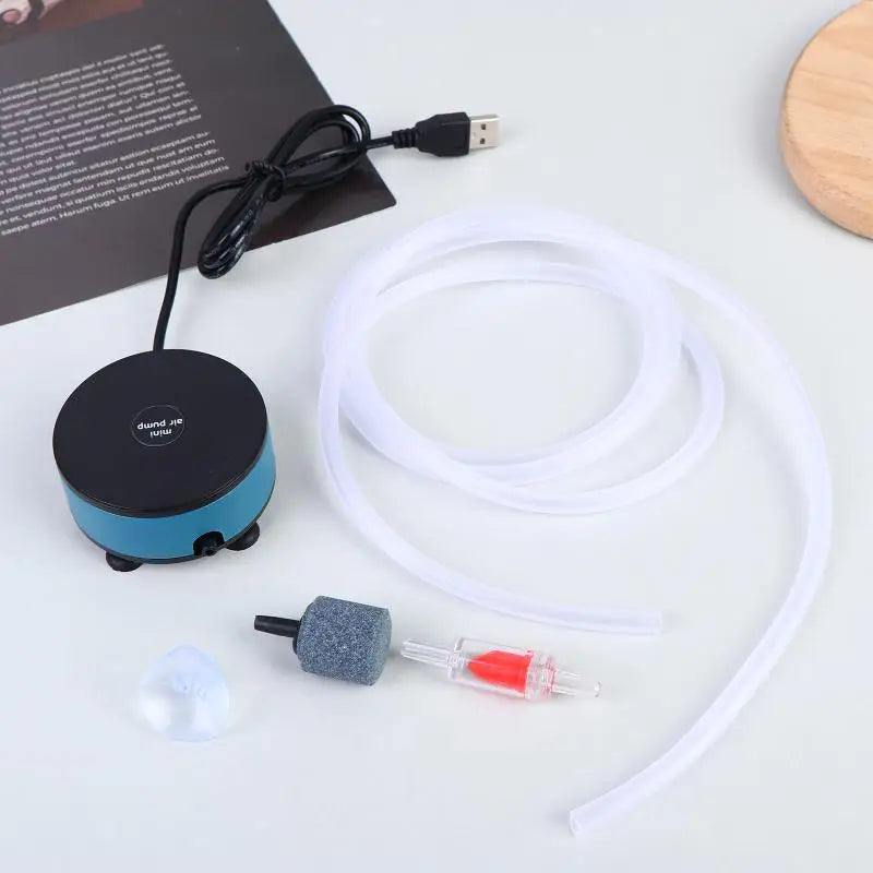 Small Oxygen Pump Air Compressor Aquarium Accessories USB Mini Fish Qme