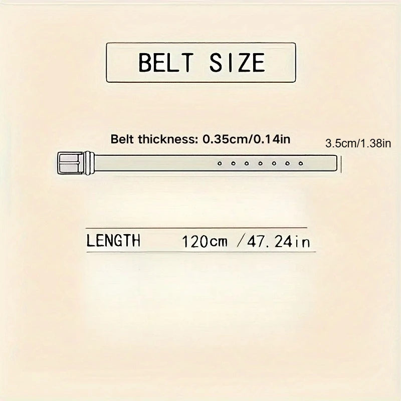 Men's Formal Belt, Men's Casual Belt 3.5 Cm Wide Qme