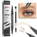 Two-pronged Wild Eyebrow Pencil Long Lasting Easy To Grip Eyebrow Tattoo Waterproof Thin Liquid Lying Silkworm Brow Pen Qme 9708-1