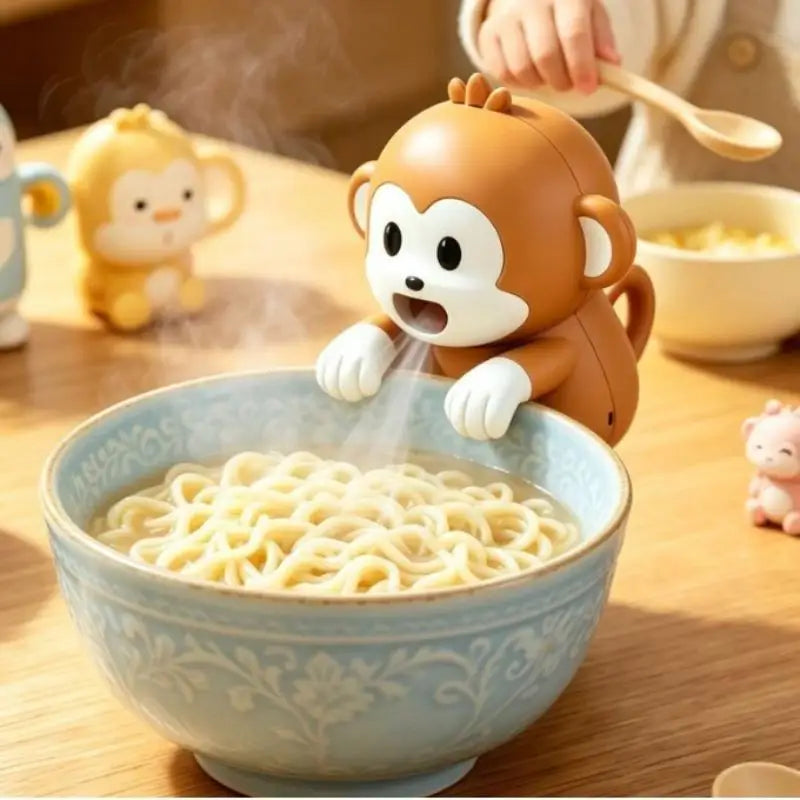 Blowing Monkey Mini Fan With Hanging Design For Cups, Bowls And Basins Multi Functional Cooling Fan Creative Cooling Mini Fan Qme