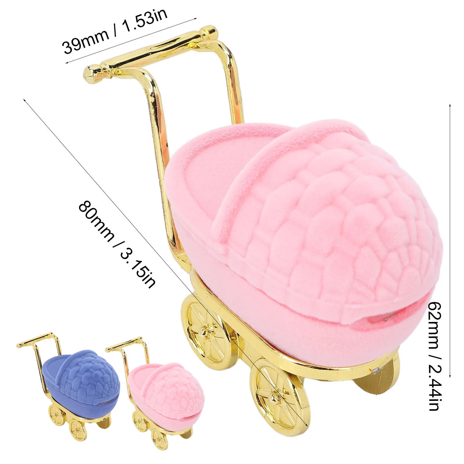 Baby Carriage Jewelry Box Personalized Jewelry Gift Organizer Earrings Necklace Packaging Case Ring Case Qme