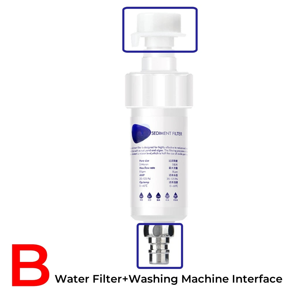 Pre-Filter Water Filter PP Cotton Filter Cartridge Removal Heavy Metal Purifier household Washing Machine Shower Water Filter Qme B