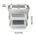 Mealworm Breeding Kit 3-Layer Silkworm Feeder Bin Corn Worm Breeder Box for Pet Parents Animal Lovers Keepers Breeders Hobbyists Qme as shown