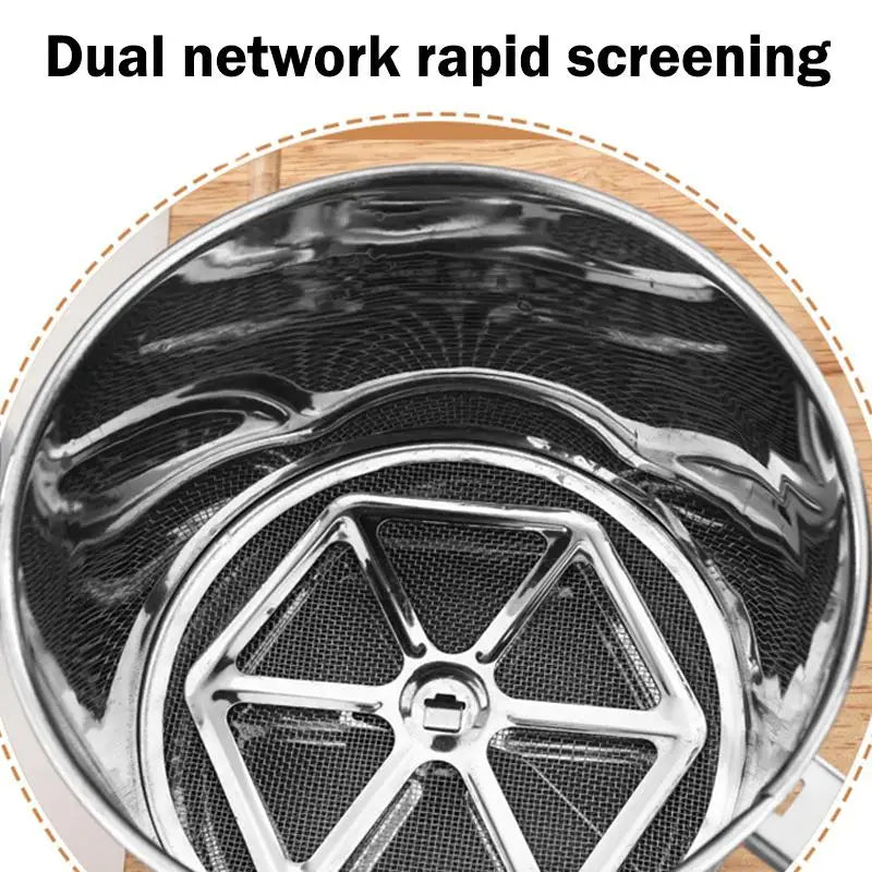Stainless Steel Flour Sieve Cup Powder Sieve Mesh Kitchen Gadget For Cakes Hand-Screened Sugar Mesh Sieve Baking Sieve Strainer Qme
