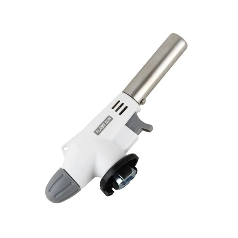 Gas Torch Flame Blowtorch Cooking Soldering Butane AutoIgnition Gas-Burner Lighter Heating Welding Gas Burner Flame Qme WHITE