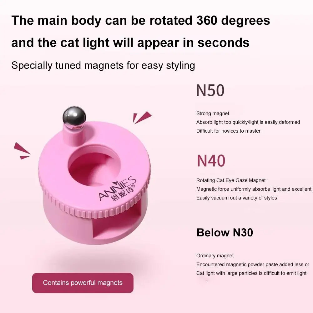 Automatic Cat Eye Magnet Nails Rotating Nail Wide Light Glass Bead Qme
