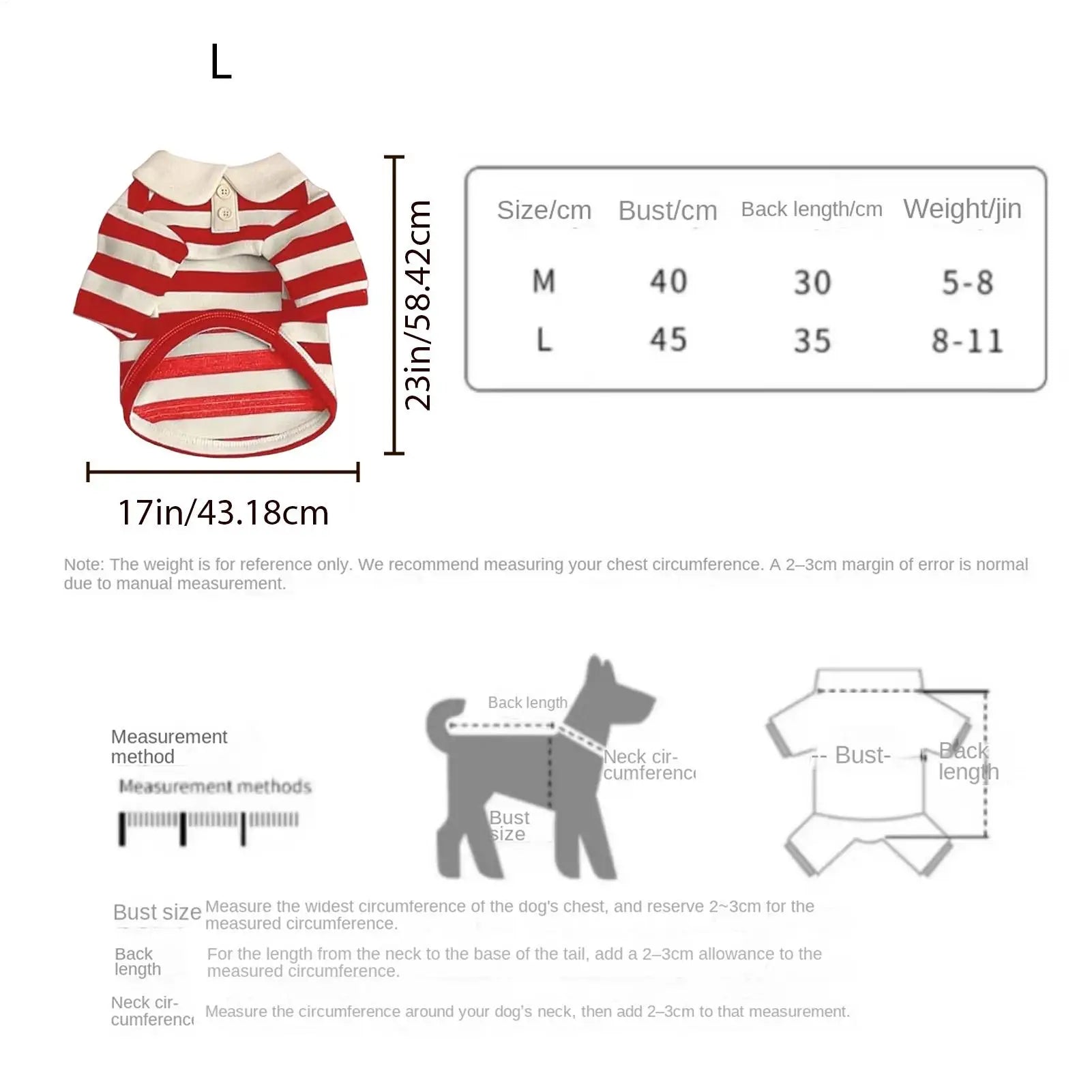 Small Dog Tshirt Casual Striped Outfits Collar Breathable Clothes Qme