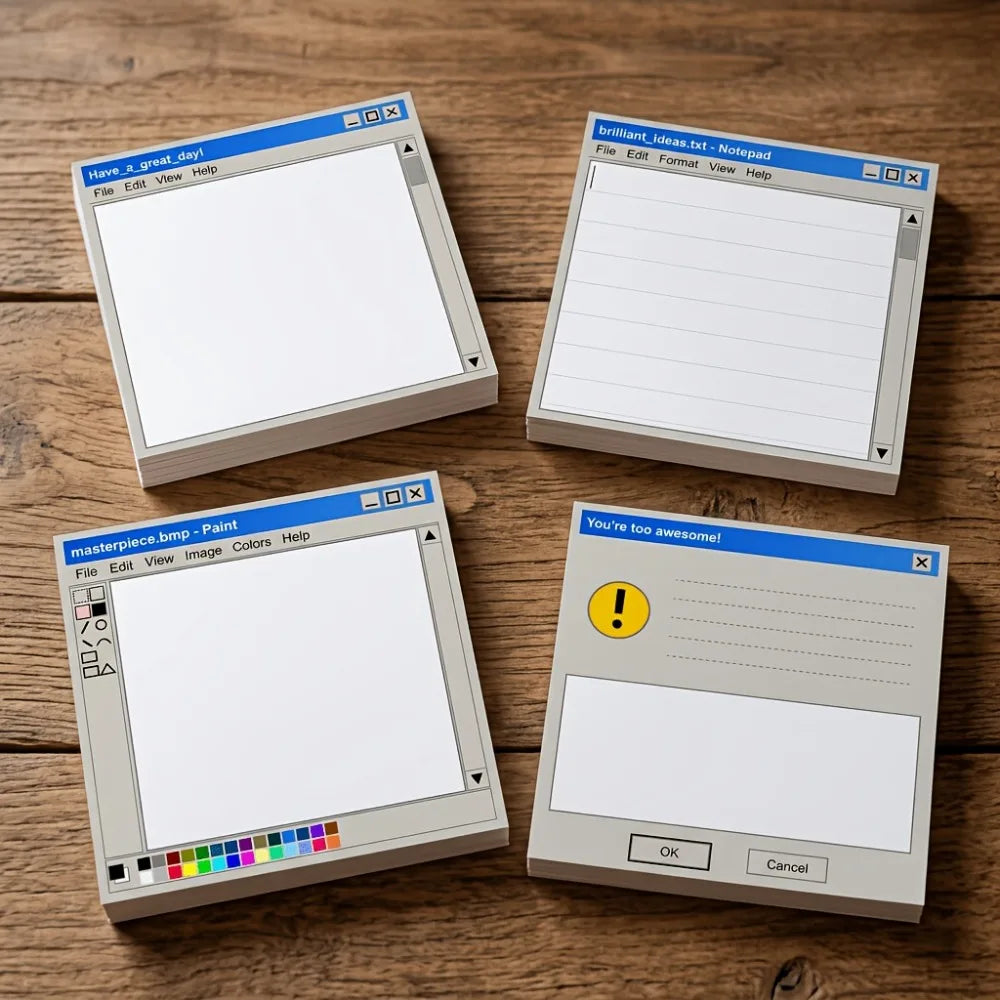 Retro Sticky Notes 200 Sheets 7 62x7 Vintage Memo Pads Office Desk Qme
