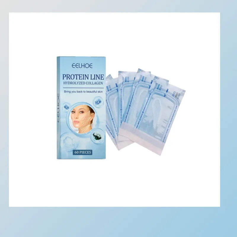 60Pcs Gold Protein Line Fade Wrinkle Firming Facial No Needle Absorbable Smoothing Hydrolyzed Collagen Thread Serum Qme 1pc