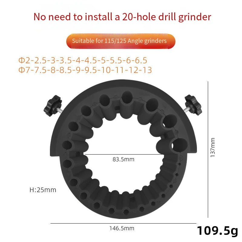 Upgrade Drill Bit Grinding Tool Multipurpose Sharpener Angle Grinder Qme Black